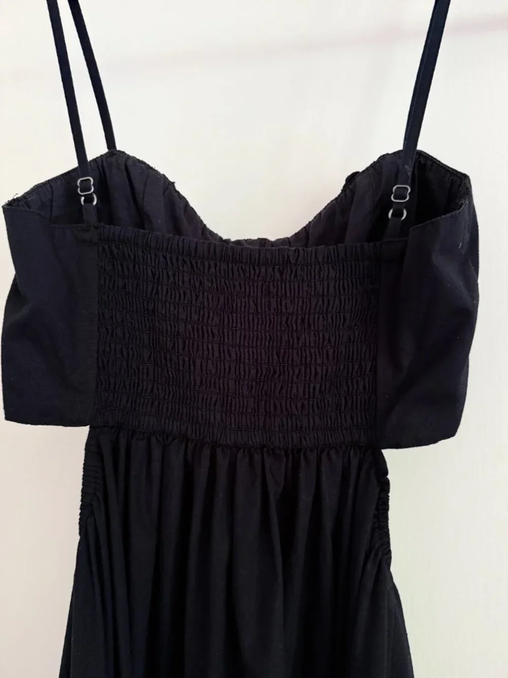 Abercrombie & Fitch Bubble Top Maxi Dress | Black | Small Petite